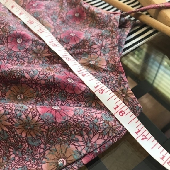 Raga Anthropologie Pink Floral Print Boho Tassel Tank Top - Picture 14 of 16
